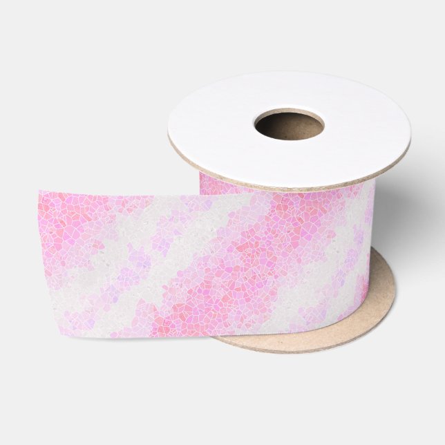 Funky Boho Abstract Mosaic Pomosexual Pride Flag Satin Ribbon (Spool)