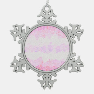 Funky Boho Abstract Mosaic Pomosexual Pride Flag Snowflake Pewter Christmas Ornament