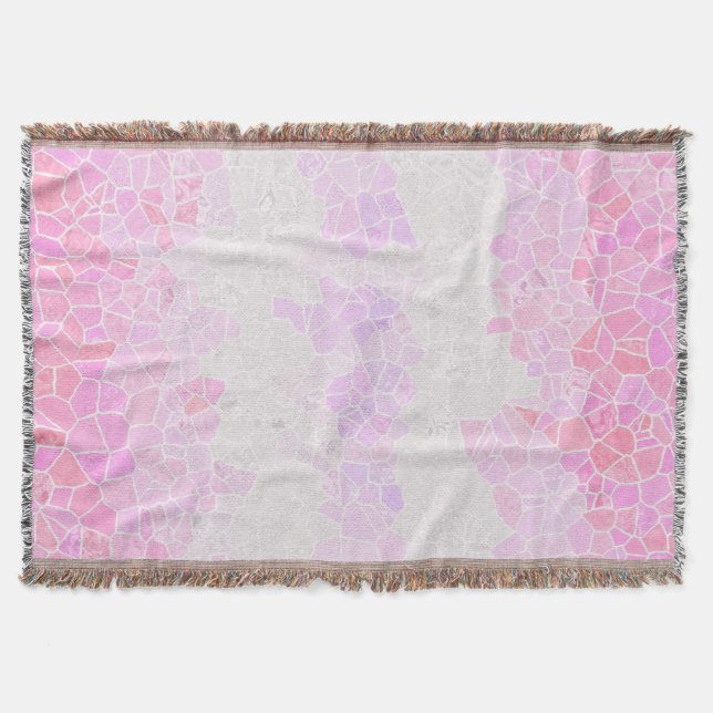 Funky Boho Abstract Mosaic Pomosexual Pride Flag Throw Blanket (Front)