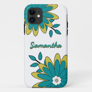 Funky Boho Chic Bright Floral with Personalisation Case-Mate iPhone Case