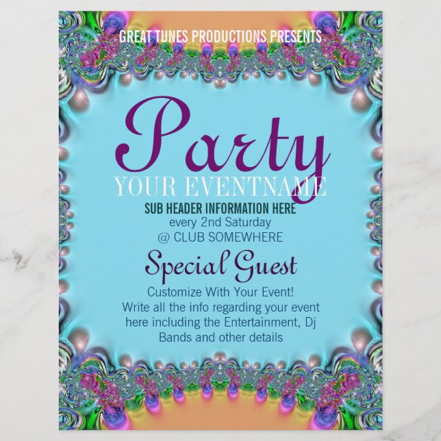 Funky Boho Circus Fun Ready Made Flyers (Front)