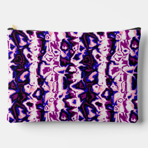 Funky Boho Retro Marbled Stripes Genderfluid Pride Accessory Pouch