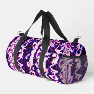 Funky Boho Retro Marbled Stripes Genderfluid Pride Duffle Bag