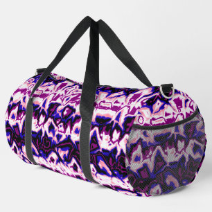 Funky Boho Retro Marbled Stripes Genderfluid Pride Duffle Bag