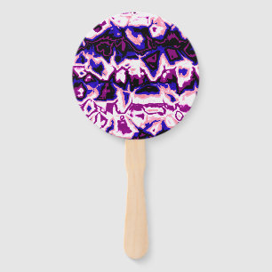 Funky Boho Retro Marbled Stripes Genderfluid Pride Hand Fan