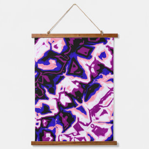 Funky Boho Retro Marbled Stripes Genderfluid Pride Hanging Tapestry