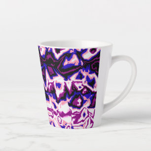 Funky Boho Retro Marbled Stripes Genderfluid Pride Latte Mug