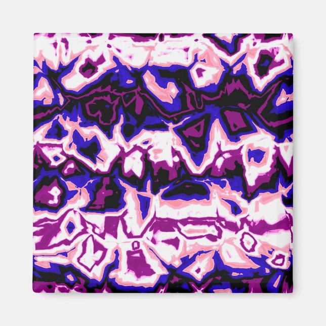 Funky Boho Retro Marbled Stripes Genderfluid Pride Magnet (Front)