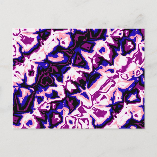 Funky Boho Retro Marbled Stripes Genderfluid Pride Postcard (Front)