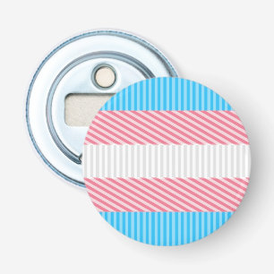 Funky Boho Stripe Abstract Transgender Pride Flag Bottle Opener