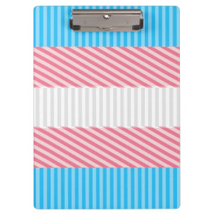 Funky Boho Stripe Abstract Transgender Pride Flag Clipboard