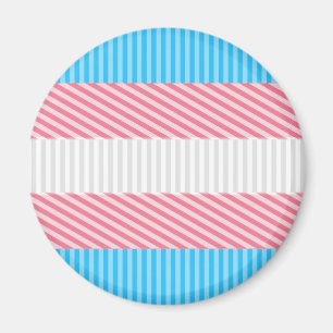 Funky Boho Stripe Abstract Transgender Pride Flag Magnet