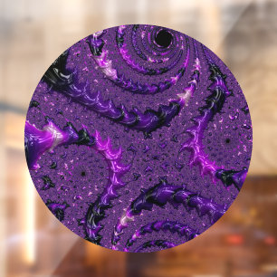 Funky Bold Boho Purple Digital Abstract Fractal