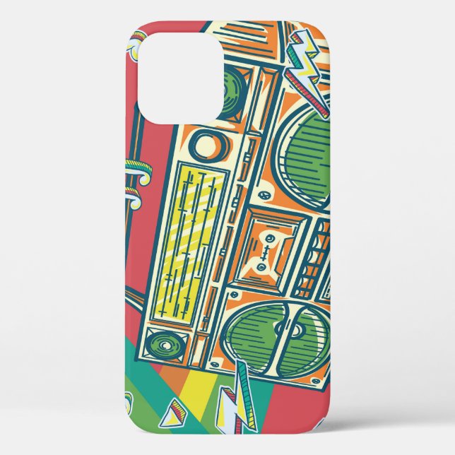Funky Boom Box Colourful Design Case-Mate iPhone Case (Back)