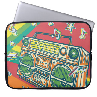 Funky Boom Box Colourful Design Laptop Sleeve