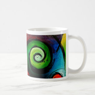 Funky Bright Abstract Art Painting Coffee Mug