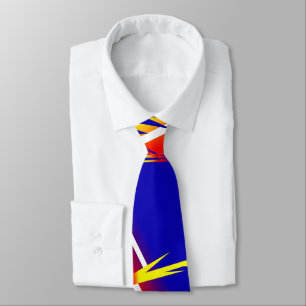 Funky Bright Abstract Art Thunder Tie