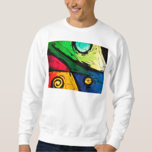 Funky Bright Colours Abstract Art Sweatshirt