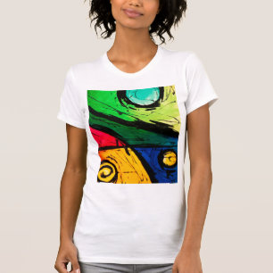 Funky Bright Colours Abstract Art T-Shirt