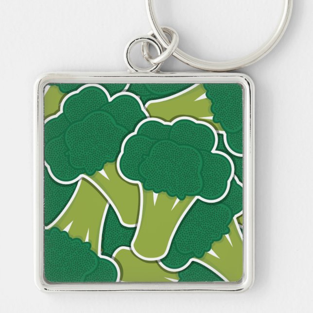 Funky broccoli key ring (Front)
