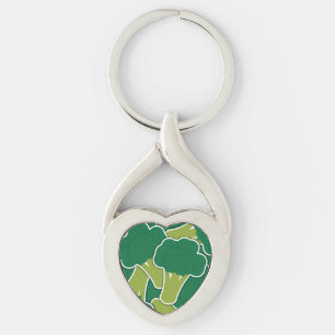 Funky broccoli key ring