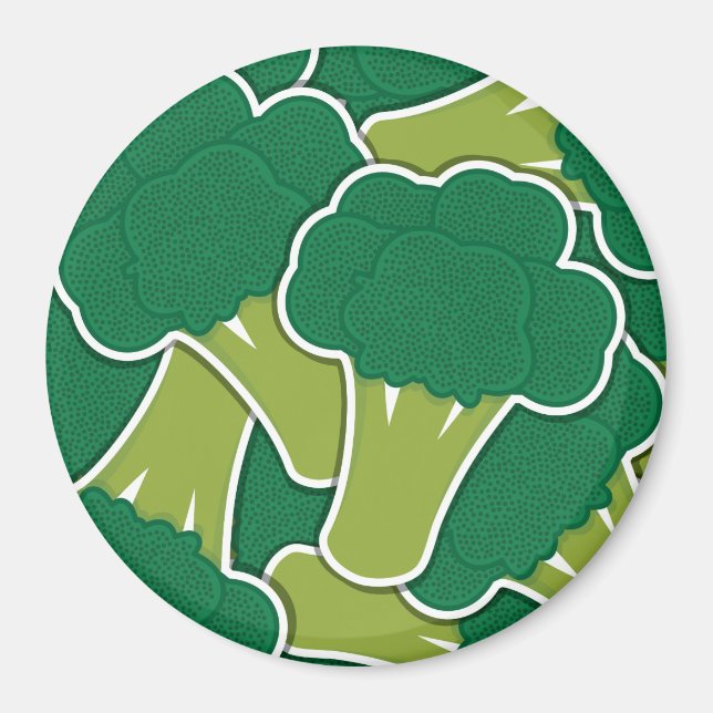 Funky broccoli magnet (Front)