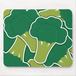Funky broccoli mouse pad