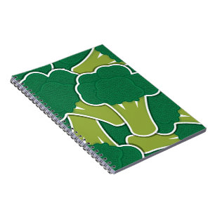 Funky broccoli spiral notebook