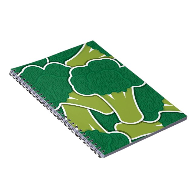 Funky broccoli spiral notebook (Right Side)