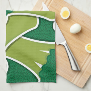 Funky broccoli tea towel