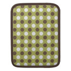 Funky Brown and Olive Green Pattern iPad Sleeve