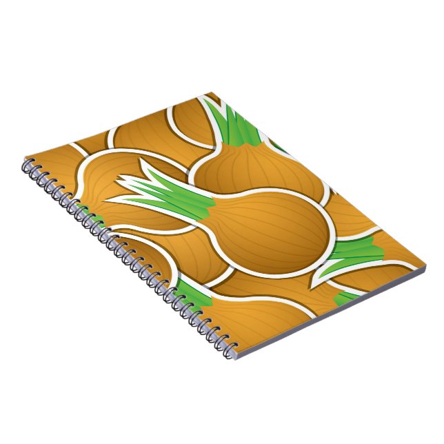 Funky brown onions notebook (Right Side)