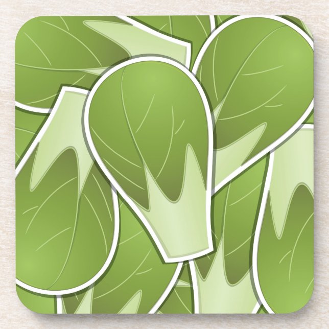 Funky brussel sprout coaster (Front)