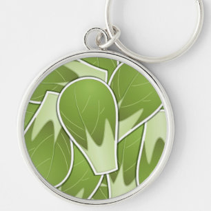 Funky brussel sprout key ring