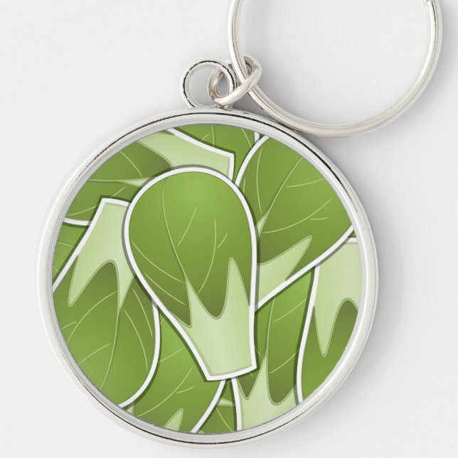 Funky brussel sprout key ring (Front)