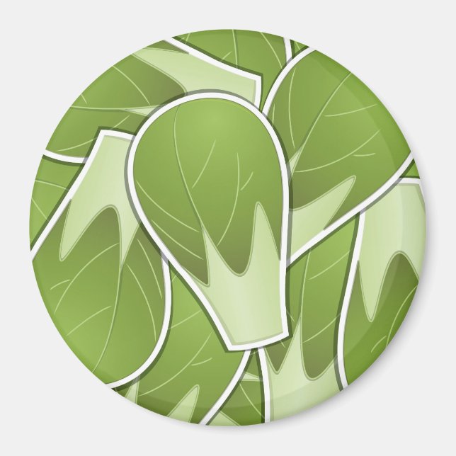 Funky brussel sprout magnet (Front)