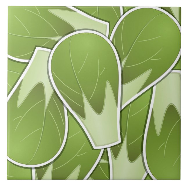 Funky brussel sprout tile (Front)