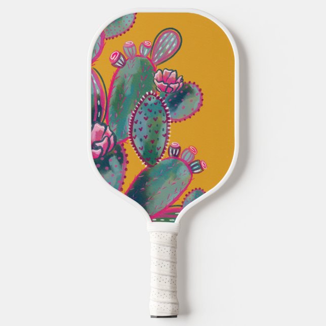Funky Cactus Pickleball Paddle (Front)