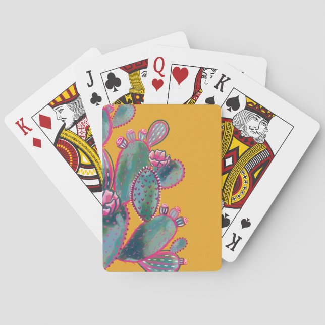 Funky Cactus Playing Cards (Back)