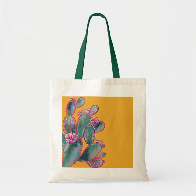 Funky Cactus Tote Bag (Front)