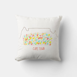 Funky Cape Town Table Mountain Colourful Cushion