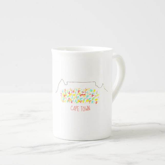 Funky Cape Town Table Mountain Colourful Mug Cup (Front Right)