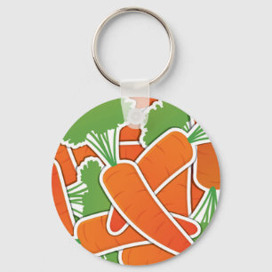 Funky carrot key ring