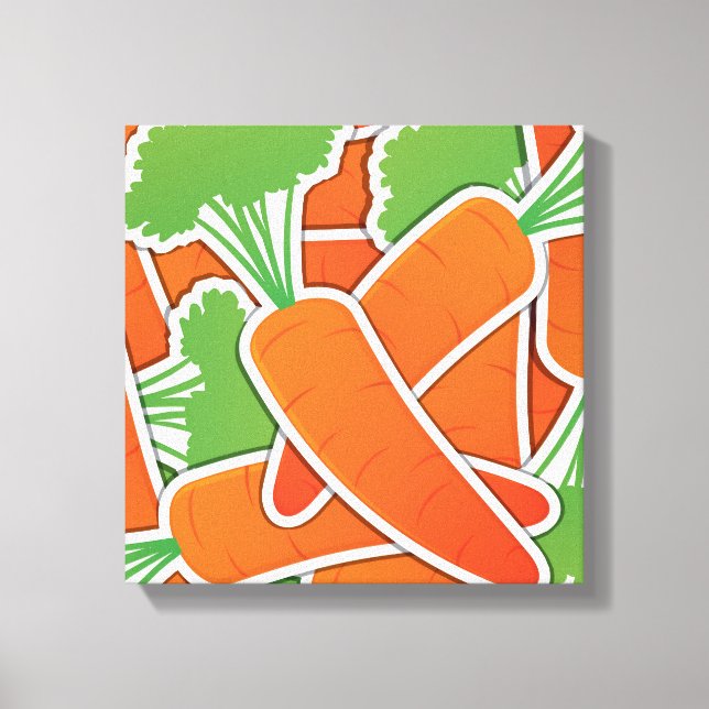 Funky carrots! canvas print (Front)