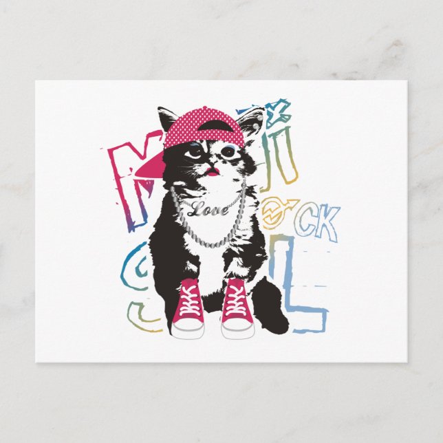Funky Cat Kids Gift Postcard (Front)