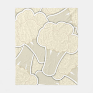 Funky cauliflower fleece blanket