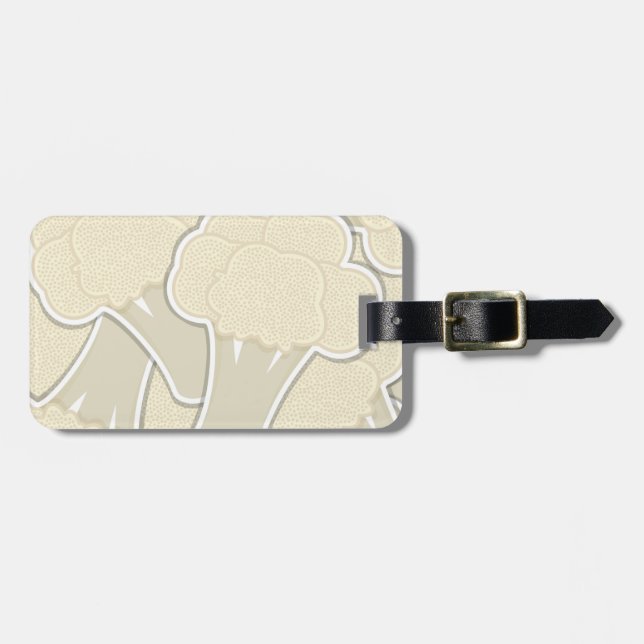 Funky cauliflower luggage tag (Front Horizontal)