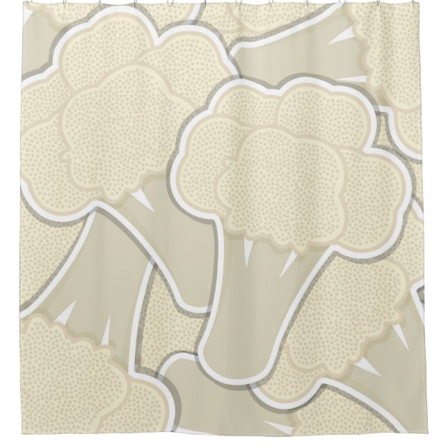 Funky cauliflower shower curtain (Front)