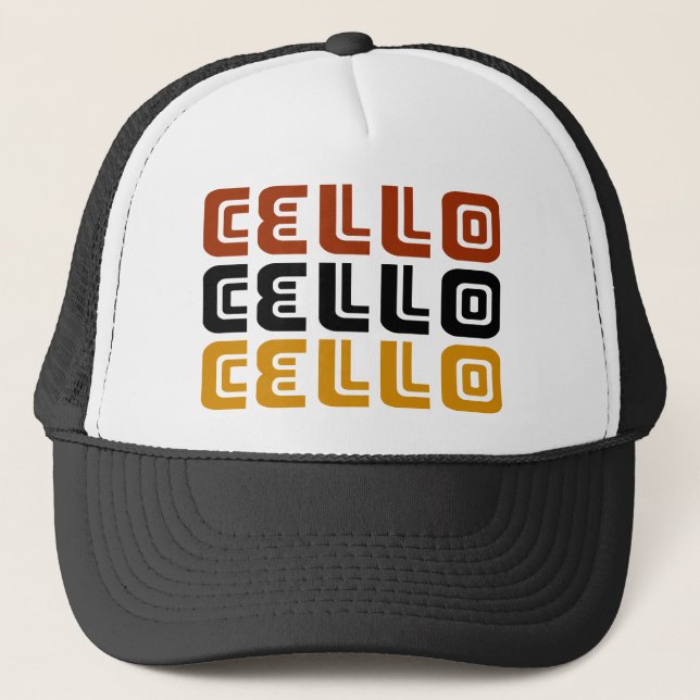 Funky Cello Trio Gift Trucker Hat (Front)