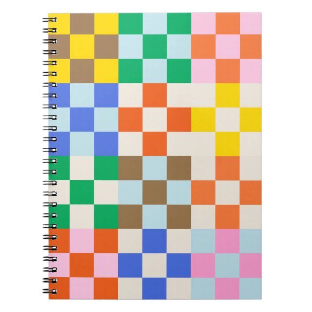Funky Chequerboard Notebook (Front)